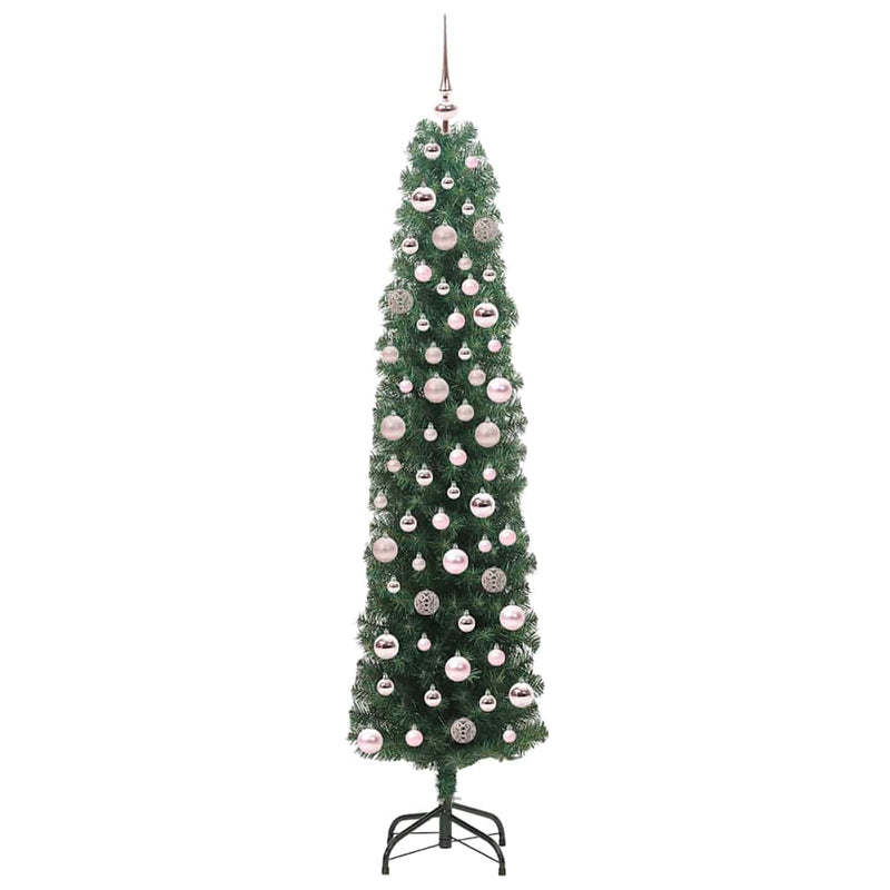 vidaXL Mű karácsonyfa 300 LED-del Zöld 180 cm PVC, acél és műanyag