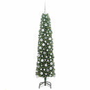 vidaXL Mű karácsonyfa 300 LED-del Zöld 180 cm PVC, acél és műanyag
