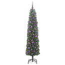 vidaXL Mű karácsonyfa 300 LED-del Zöld 180 cm PVC, acél és műanyag