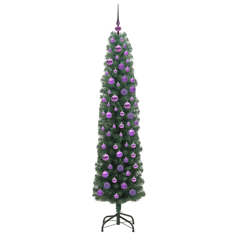 vidaXL Mű karácsonyfa 300 LED-del Zöld 180 cm PVC, acél és műanyag