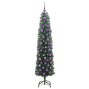 vidaXL Mű karácsonyfa 300 LED-del Zöld 180 cm PVC, acél és műanyag