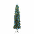 vidaXL Mű karácsonyfa 300 LED-del Zöld 180 cm PVC, acél és műanyag
