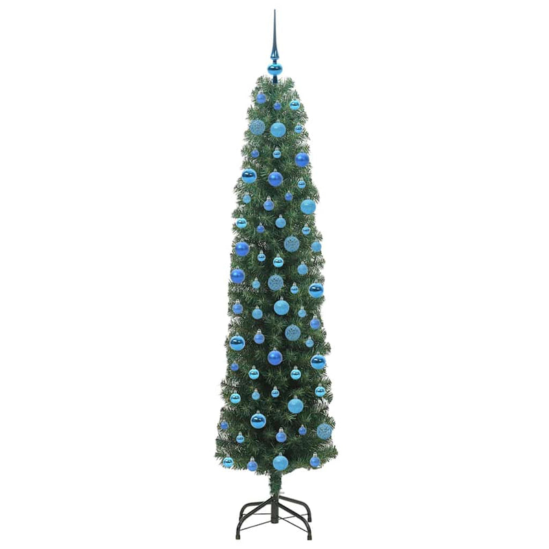 vidaXL Mű karácsonyfa 300 LED-del Zöld 180 cm PVC, acél és műanyag