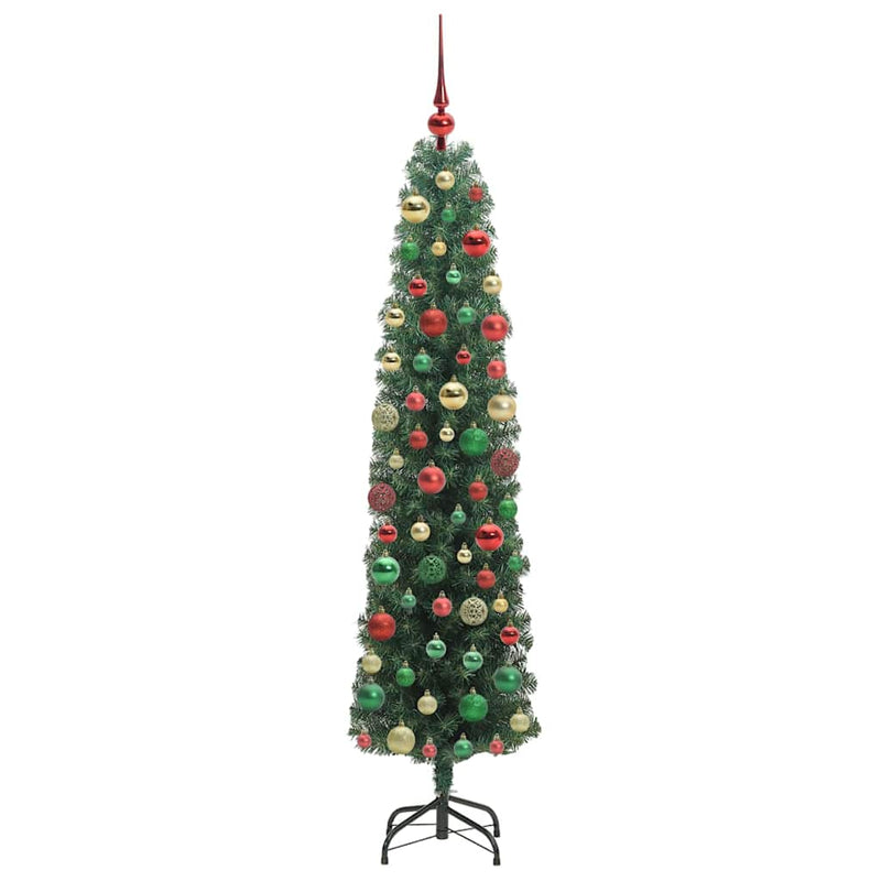 vidaXL Mű karácsonyfa 300 LED-del Zöld 180 cm PVC, acél és műanyag