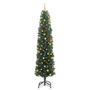 vidaXL Mű karácsonyfa 300 LED-del Zöld 210 cm PVC, acél és műanyag