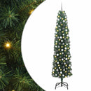 vidaXL Mű karácsonyfa 300 LED-del Zöld 210 cm PVC, acél és műanyag