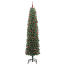 vidaXL Mű karácsonyfa 300 LED-del Zöld 210 cm PVC, acél és műanyag
