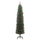 vidaXL Mű karácsonyfa 300 LED-del Zöld 210 cm PVC, acél és műanyag