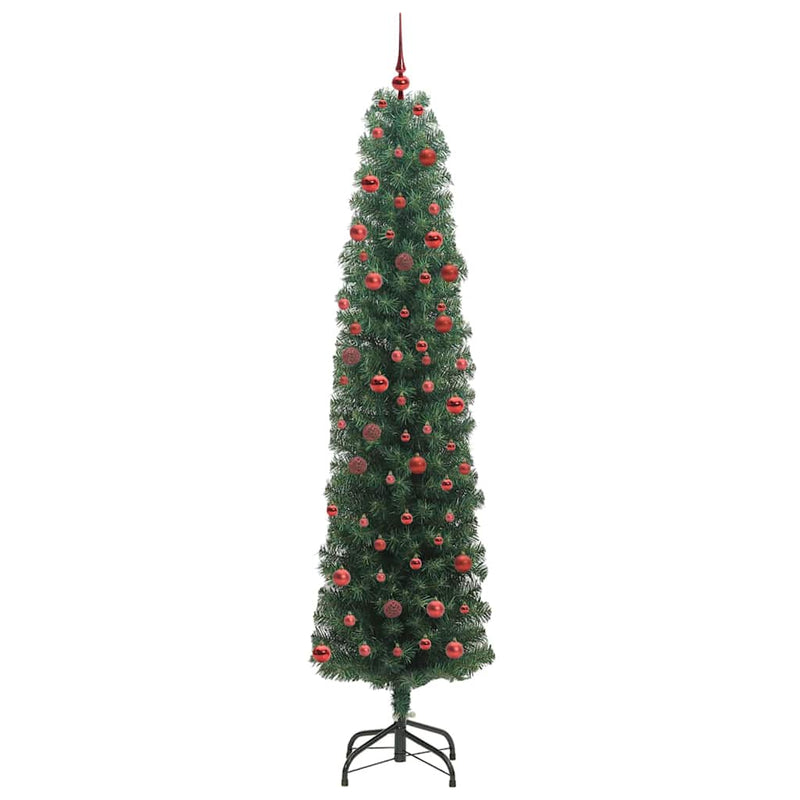 vidaXL Mű karácsonyfa 300 LED-del Zöld 210 cm PVC, acél és műanyag