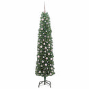 vidaXL Mű karácsonyfa 300 LED-del Zöld 210 cm PVC, acél és műanyag