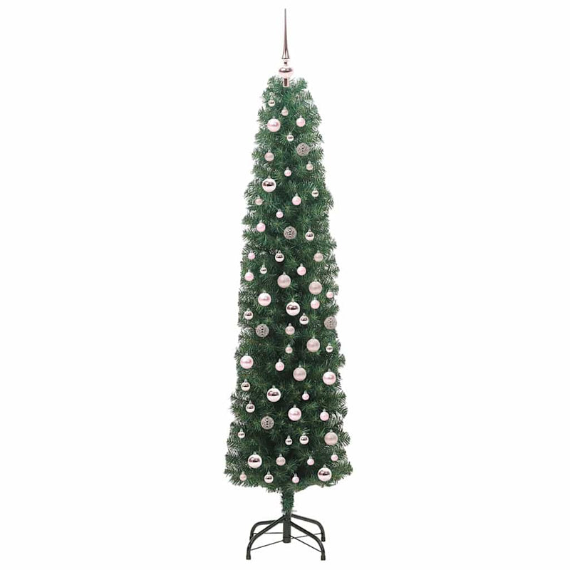 vidaXL Mű karácsonyfa 300 LED-del Zöld 210 cm PVC, acél és műanyag