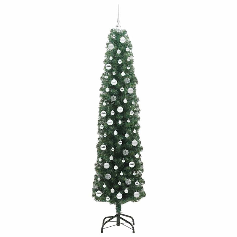 vidaXL Mű karácsonyfa 300 LED-del Zöld 210 cm PVC, acél és műanyag