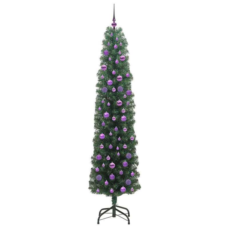 vidaXL Mű karácsonyfa 300 LED-del Zöld 210 cm PVC, acél és műanyag