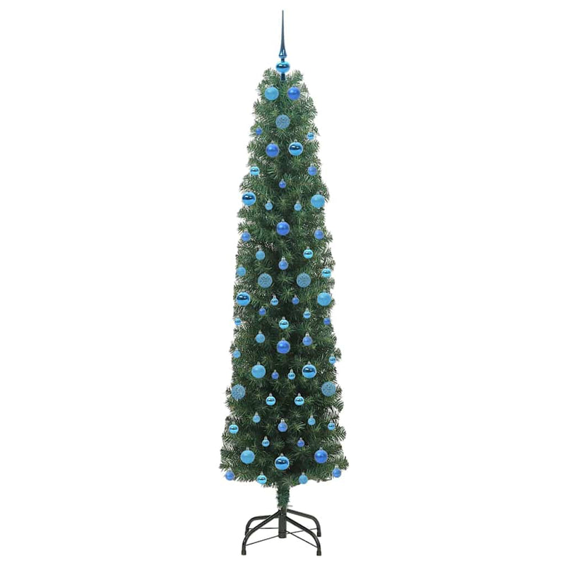 vidaXL Mű karácsonyfa 300 LED-del Zöld 210 cm PVC, acél és műanyag
