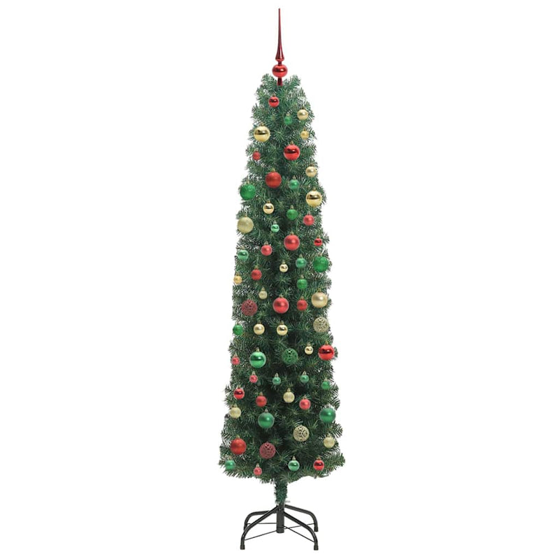 vidaXL Mű karácsonyfa 300 LED-del Zöld 210 cm PVC, acél és műanyag