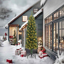 vidaXL Mű karácsonyfa 300 LED-del Zöld 240 cm PVC, acél és műanyag