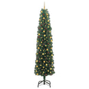 vidaXL Mű karácsonyfa 300 LED-del Zöld 240 cm PVC, acél és műanyag