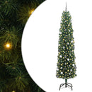 vidaXL Mű karácsonyfa 300 LED-del Zöld 240 cm PVC, acél és műanyag