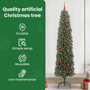vidaXL Mű karácsonyfa 300 LED-del Zöld 240 cm PVC, acél és műanyag