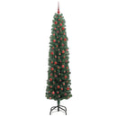 vidaXL Mű karácsonyfa 300 LED-del Zöld 240 cm PVC, acél és műanyag