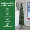 vidaXL Mű karácsonyfa 300 LED-del Zöld 240 cm PVC, acél és műanyag