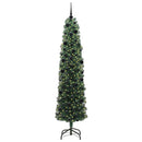 vidaXL Mű karácsonyfa 300 LED-del Zöld 240 cm PVC, acél és műanyag