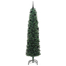 vidaXL Mű karácsonyfa 300 LED-del Zöld 240 cm PVC, acél és műanyag