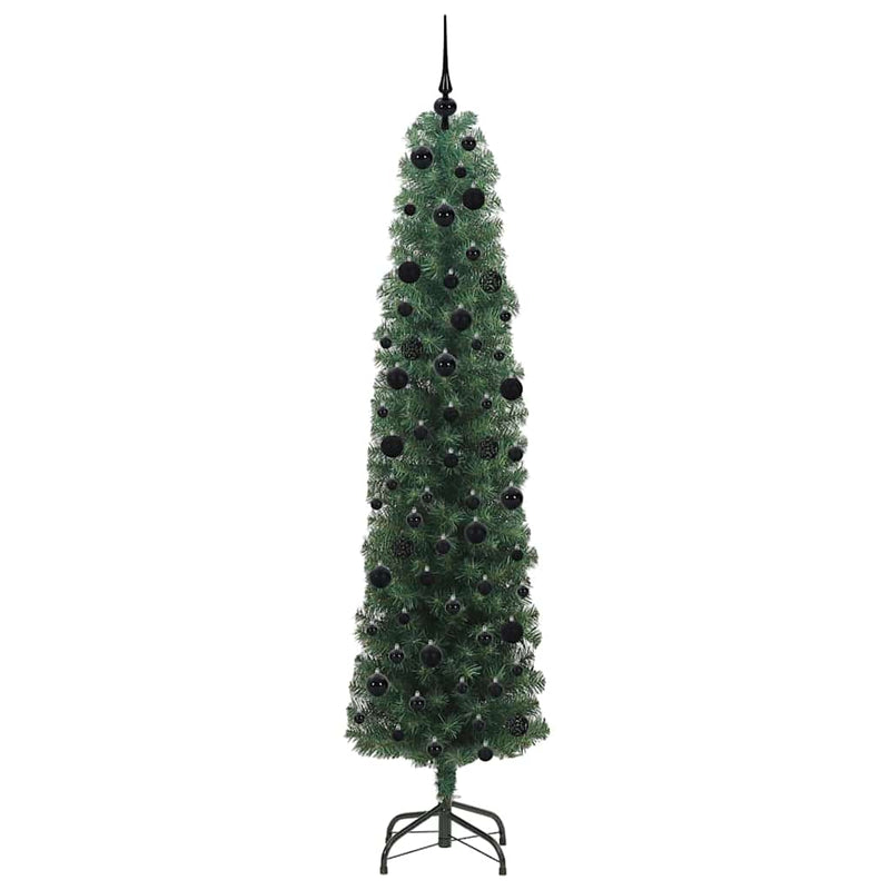 vidaXL Mű karácsonyfa 300 LED-del Zöld 240 cm PVC, acél és műanyag