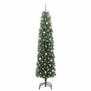 vidaXL Mű karácsonyfa 300 LED-del Zöld 240 cm PVC, acél és műanyag