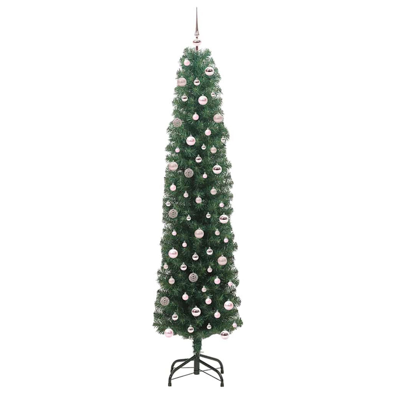 vidaXL Mű karácsonyfa 300 LED-del Zöld 240 cm PVC, acél és műanyag