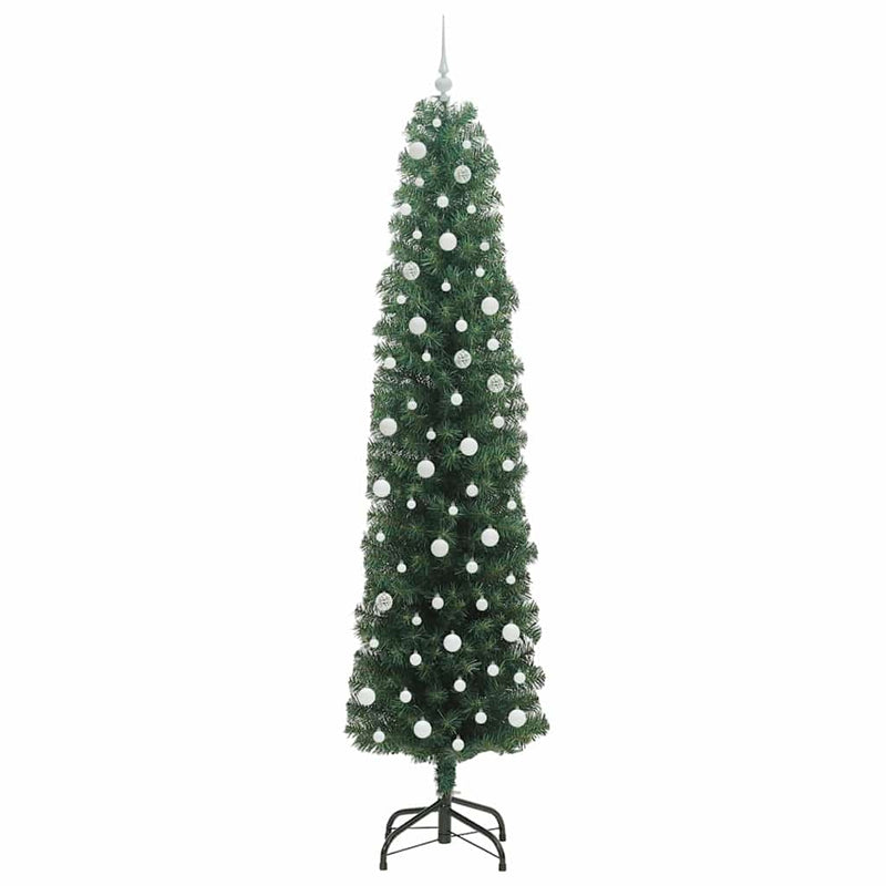 vidaXL Mű karácsonyfa 300 LED-del Zöld 240 cm PVC, acél és műanyag