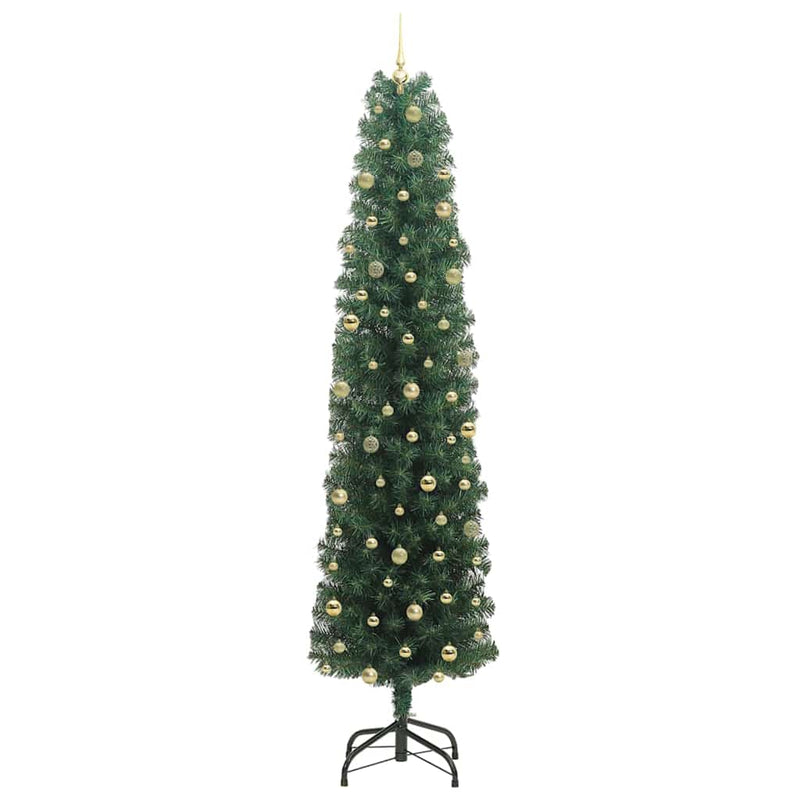 vidaXL Mű karácsonyfa 300 LED-del Zöld 240 cm PVC, acél és műanyag