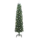 vidaXL Mű karácsonyfa 300 LED-del Zöld 240 cm PVC, acél és műanyag