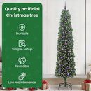 vidaXL Mű karácsonyfa 300 LED-del Zöld 240 cm PVC, acél és műanyag