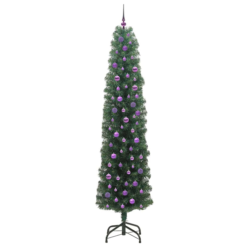 vidaXL Mű karácsonyfa 300 LED-del Zöld 240 cm PVC, acél és műanyag