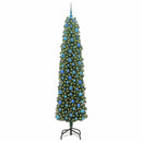 vidaXL Mű karácsonyfa 300 LED-del Zöld 240 cm PVC, acél és műanyag