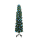 vidaXL Mű karácsonyfa 300 LED-del Zöld 240 cm PVC, acél és műanyag