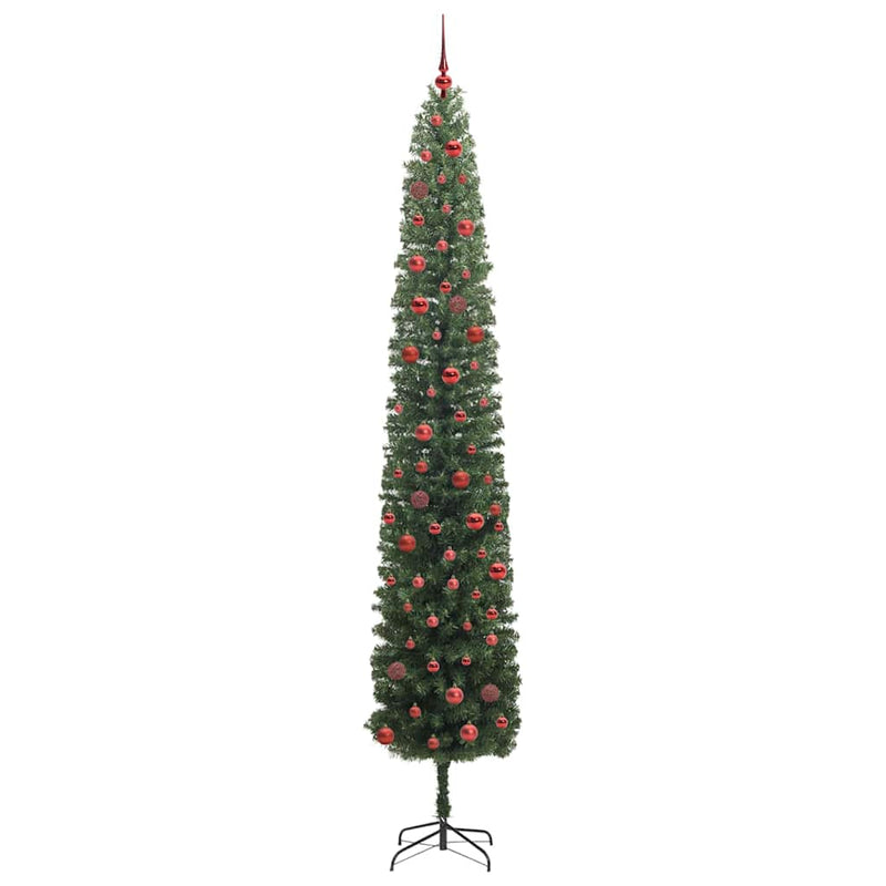 vidaXL Mű karácsonyfa 300 LED-del Zöld 270 cm PVC, acél és műanyag