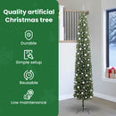 vidaXL Mű karácsonyfa 300 LED-del Zöld 270 cm PVC, acél és műanyag