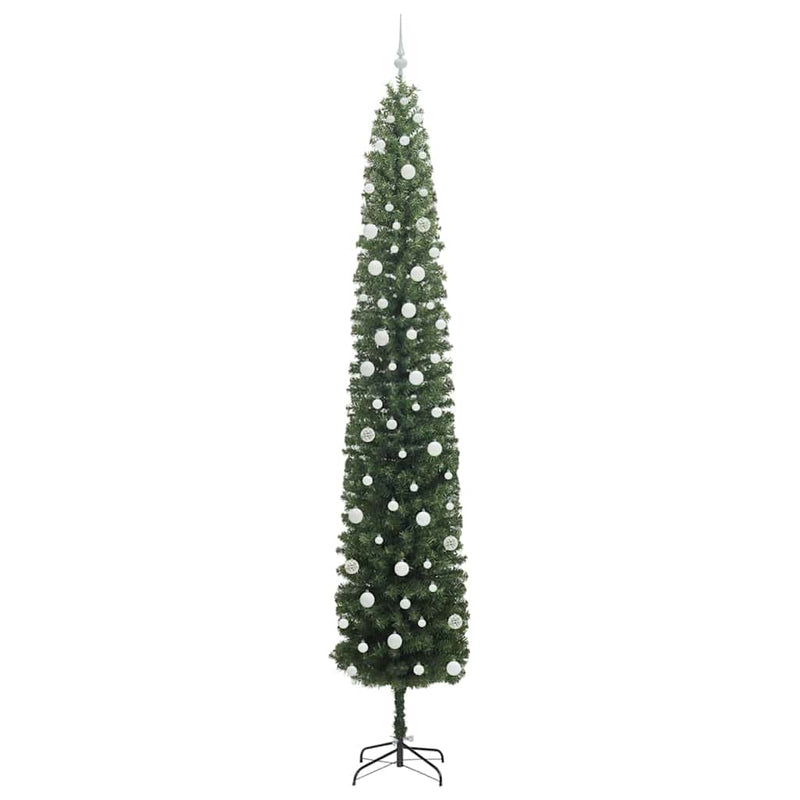 vidaXL Mű karácsonyfa 300 LED-del Zöld 270 cm PVC, acél és műanyag