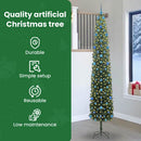 vidaXL Mű karácsonyfa 300 LED-del Zöld 270 cm PVC, acél és műanyag
