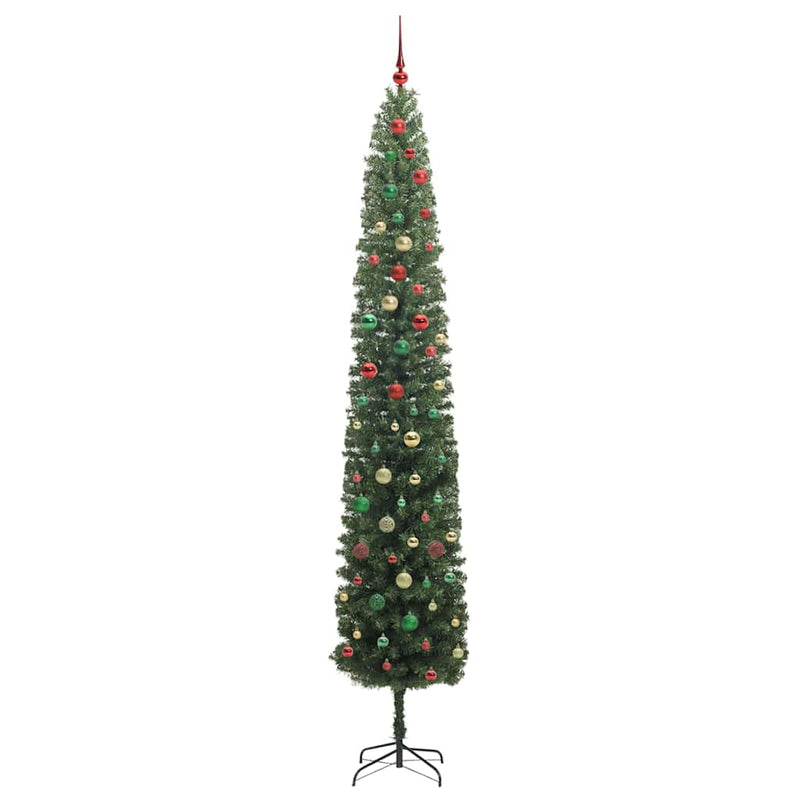 vidaXL Mű karácsonyfa 300 LED-del Zöld 270 cm PVC, acél és műanyag