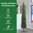 vidaXL Mű karácsonyfa 300 LED-del Zöld 300 cm PVC, acél és műanyag