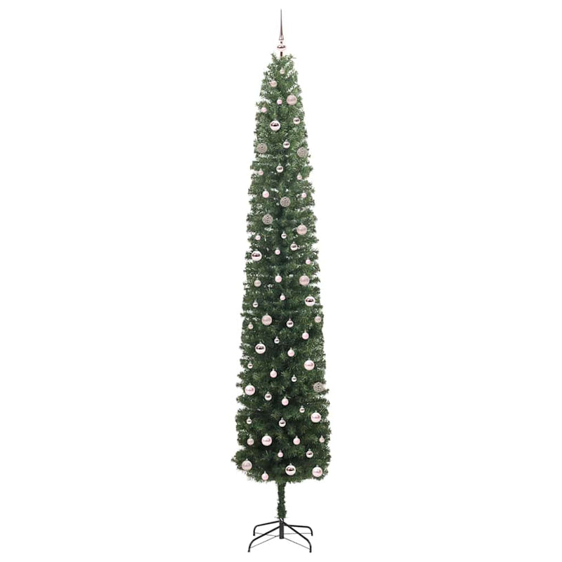 vidaXL Mű karácsonyfa 300 LED-del Zöld 300 cm PVC, acél és műanyag
