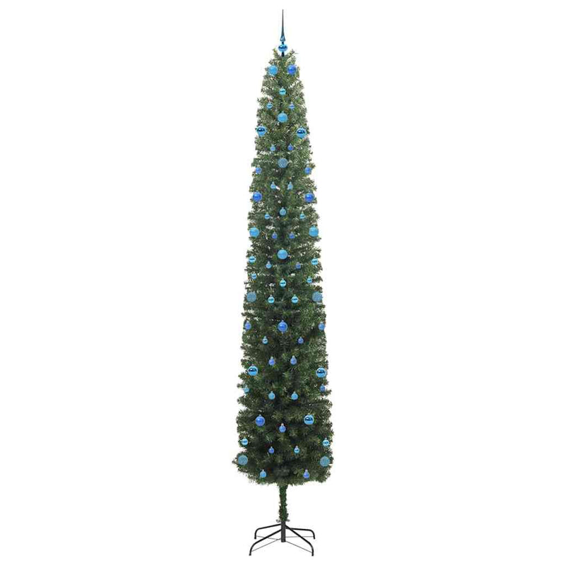 vidaXL Mű karácsonyfa 300 LED-del Zöld 300 cm PVC, acél és műanyag