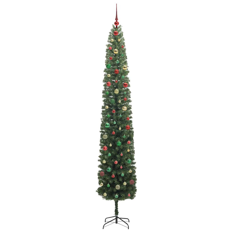 vidaXL Mű karácsonyfa 300 LED-del Zöld 300 cm PVC, acél és műanyag