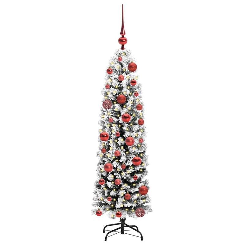 vidaXL Mű karácsonyfa 150 LED-del Zöld 120 cm PVC, acél és műanyag