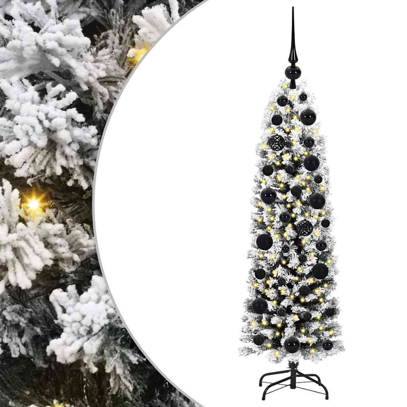 vidaXL Mű karácsonyfa 150 LED-del Zöld 120 cm PVC, acél és műanyag