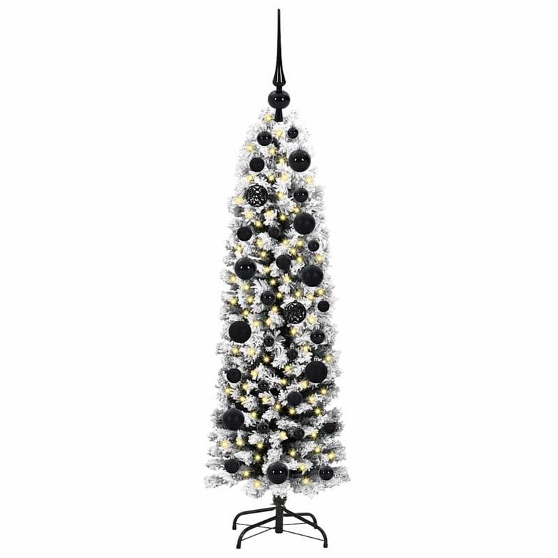 vidaXL Mű karácsonyfa 150 LED-del Zöld 120 cm PVC, acél és műanyag