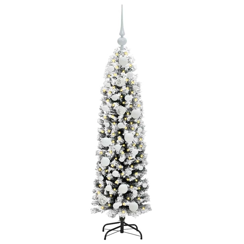 vidaXL Mű karácsonyfa 150 LED-del Zöld 120 cm PVC, acél és műanyag